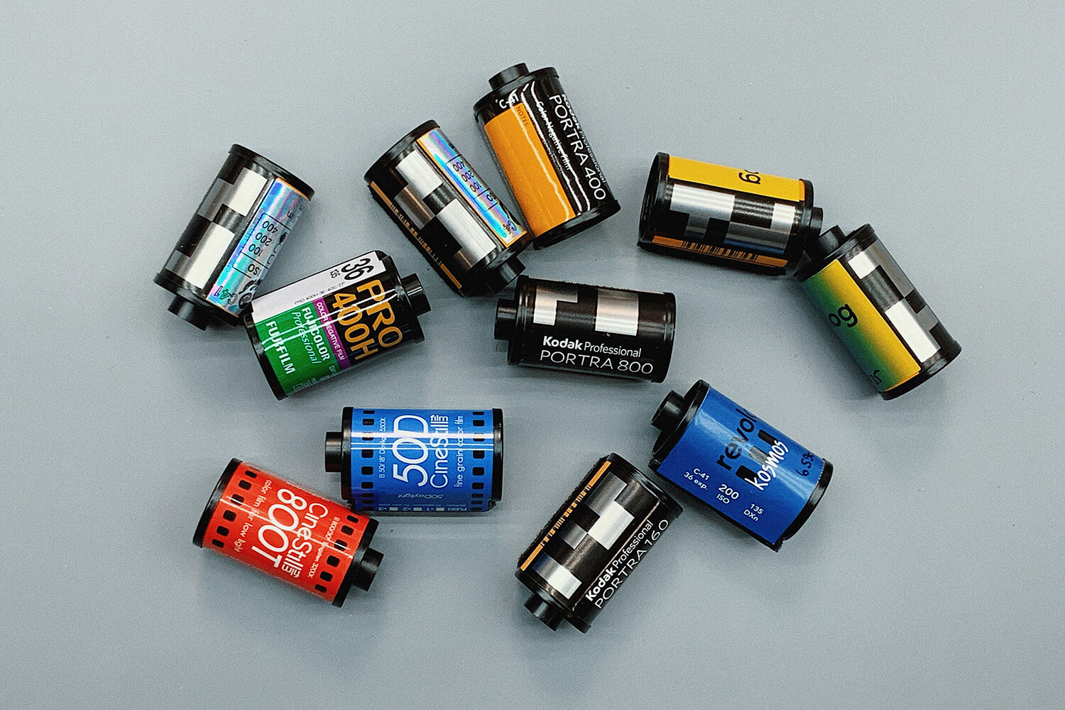 Demo photo of film canisters